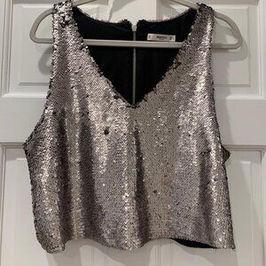 Mango Sequin Top
